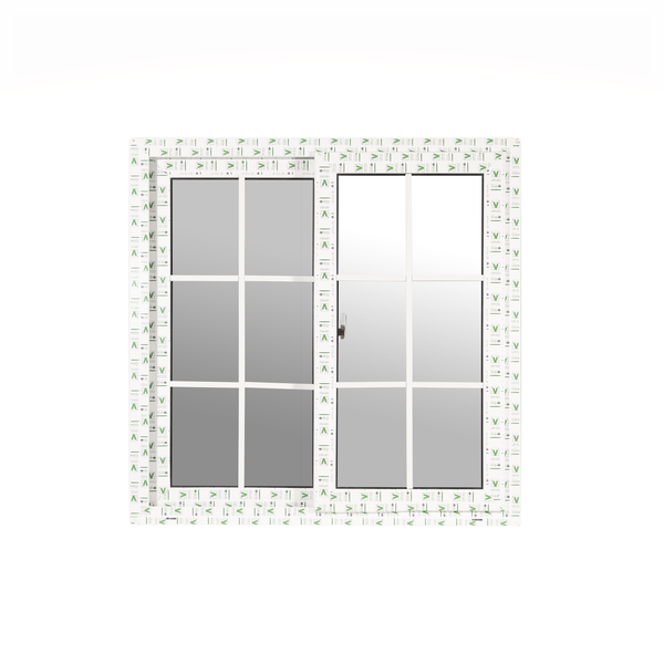 VENTANA FRANCESA VIDRIO CLARO CON R/M UPVC BLANCO 0.60X0.40 (S56)