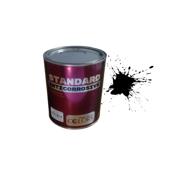 PINTURA ANTICORROSIVO NEGRO CUARTO (0.946L) AMERICAN COLORS