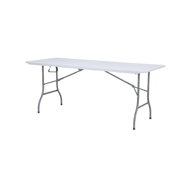 MESA PLEGABLE RE PLASTICO BLANCO Z180A 180X75X74CM