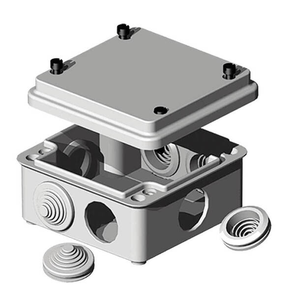 CAJA PLASTICA CUADRADA EAGLE 100X100X55 CONOS (220-B)