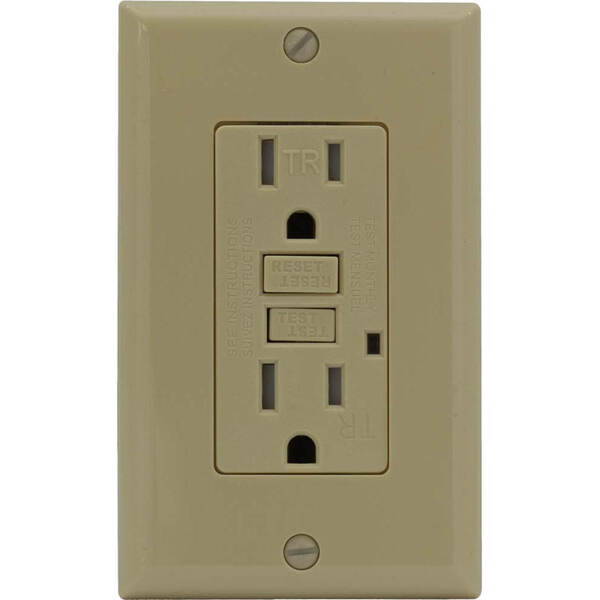 TOMA DOBLE EAGLE DECOR FALLA TIERRA 15AMP MARFIL (TRGF15-V)