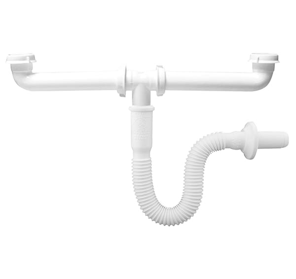 SIFON FLEXIBLE PARA FREGADERO DOS POSETAS FLEXIBLE FAMA 2239