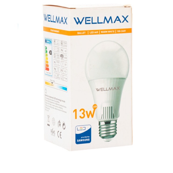 BOMBILLO LED 13W WELLMAX-SAMSUNG 3000K (LUZ CALIDA)