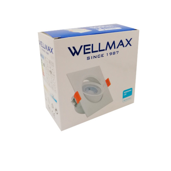 OJO DE BUEY LED 3 WELLMAX CUADRADO 7W 6500K