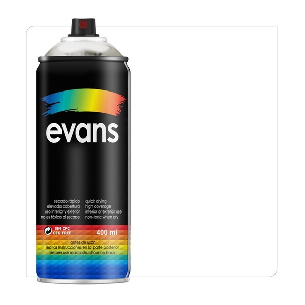 PINTURA EN SPRAY BLANCO MATE 12.5 OZ EVANS SE1007