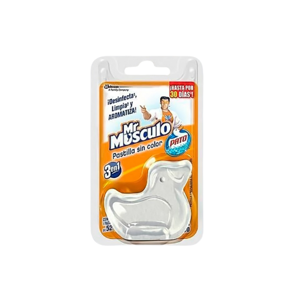 PASTILLA PARA INODORO BLANCA SIN AROMA 40 GR MR MUSCULO PATO 20202
