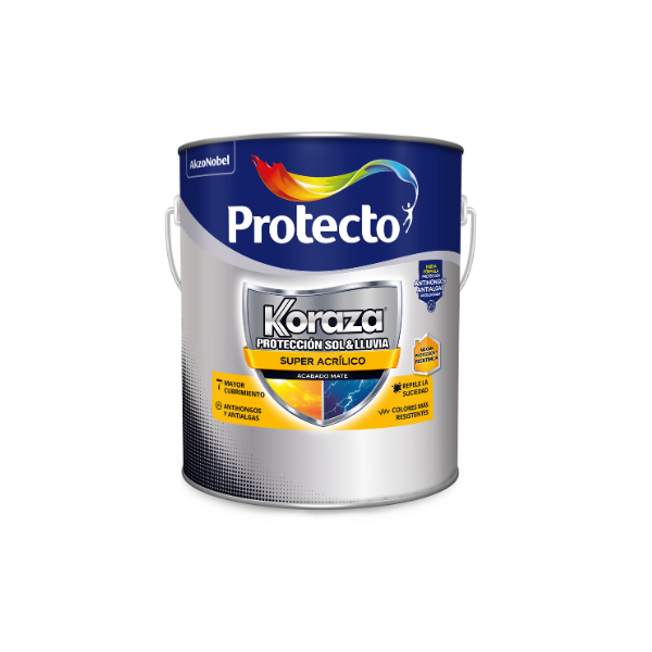 PINTURA LATEX MATE BLANCO GALON (3.785L) KORAZA PROTECTO