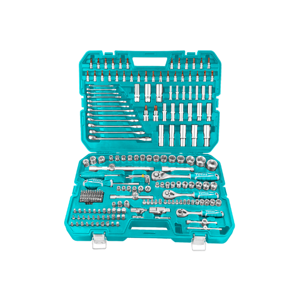 RATCHET TOTAL CON JUEGO DE CUBOS MAS LLAVES DE COMBINACIÓN IND 216PCS THKTHP22166