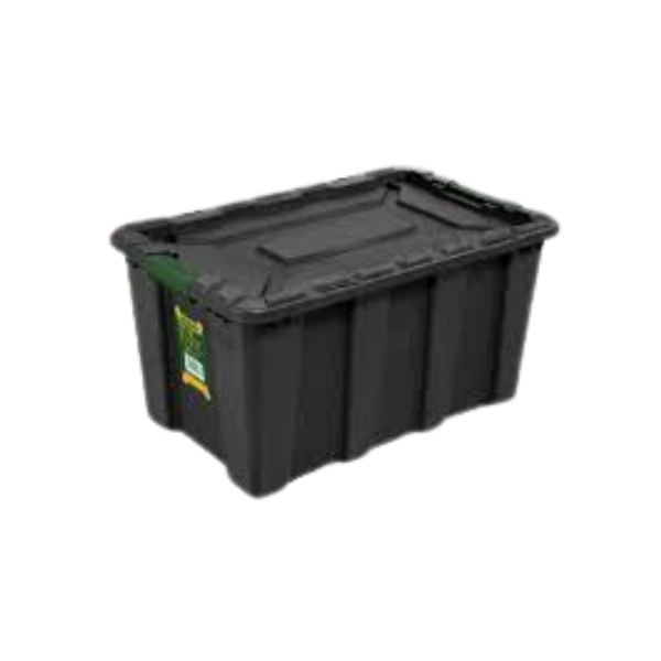 CAJA INDUSTRIAL MULTIUSOS 55LT PLASTICA NEGRA JADEVER  JDTB3355