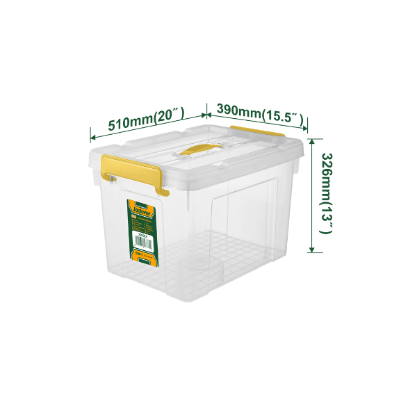 CAJA ORGANIZADORA TRANSPARENTE  47L C/TAPA CLICk JADEVER  JDTB2350