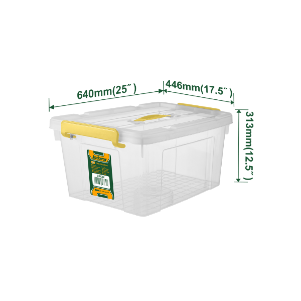 CAJA ORGANIZADORA TRANSPARENTE 66L C/TAPA CLICK JADEVER JDTB2370