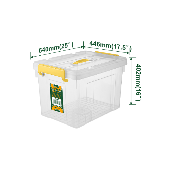 CAJA ORGANIZADORA TRANSPARENTE 87L C/TAPA CLICK JADEVER JDTB2390