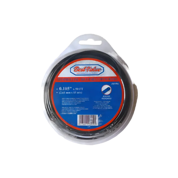 HILO P/ ORILLADORA NEGRO BEST VALUE 2.65mmX10mts J03367