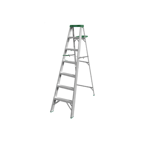 ESCALERA ALUMINIO 2 BANDA 6 PELDAÑOS C/BANDEJA 330lb 7FT JADEVER (JDLD4H07)