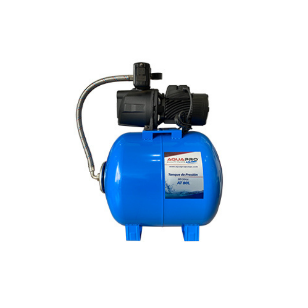 BOMBA JET 1 HP 110V CON TANQUE DE 80 LITROS AQUAPRO 11000957