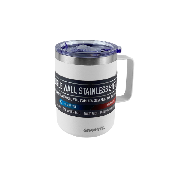 TAZA TERMICA 12 OZ ACERO BLANCA 707-GR12OZ-WHT