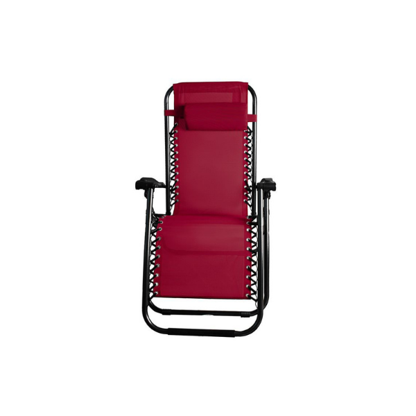 SILLA RECLINABLE 175X65X110CM ROJO/NEGRO 854-DS25R