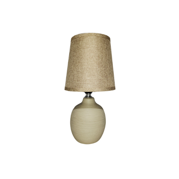 LAMPARA DE MESA CHOCOLATE/BLANCO MAYS 10.5" (2 PACK)(604-05660)