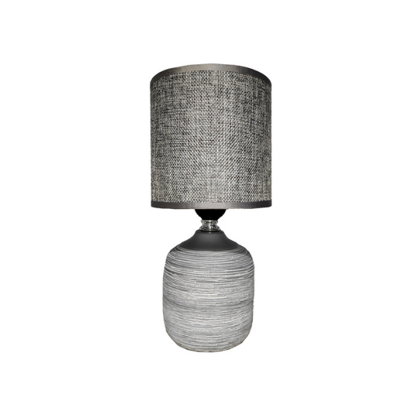 LAMPARA DE MESA GRIS/BLANCO MAYS 10.5" (2 PACK)(604-05659)