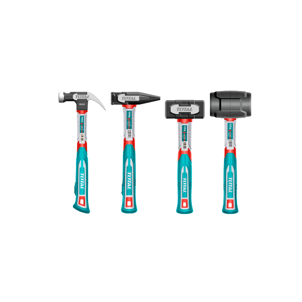 MARTILLO TOTAL 16oz + SET HERRAMIENTAS DE GOLPE 4pcs THCH6004