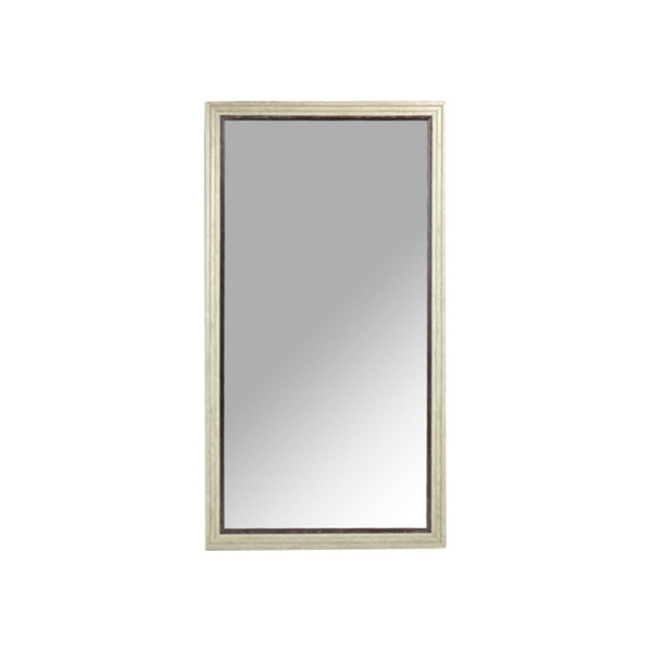 ESPEJO PARA PARED POLIESTIRENO/VIDRIO 30x60 cm PLATEADO/BLANCO NO 729-MR1030