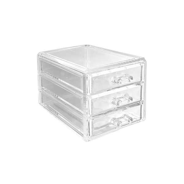 ORGANIZADOR DE COSMETICOS PLASTICO 0.17x0.07 m TRANSPARENTE 781-39365
