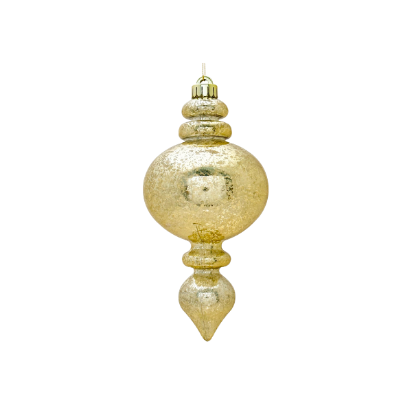 ESFERA NAVIDAD CASCABEL COLGANTE PLASTICO 11x11x22 cm DORADO SANTINI 130-4900173