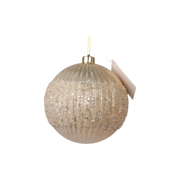 ESFERA NAVIDAD PLASTICO 15 cm CHAMPAN SANTINI 130-9502711