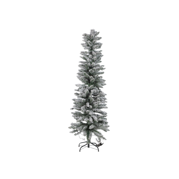 ÁRBOL NAVIDAD 300 PUNTAS PLASTICO 0.75x0.75x1.50 m (5) pie VERDE/NEVADO SANTINI 110-0100268/1
