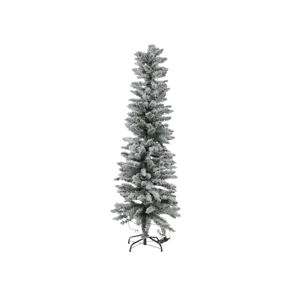 ÁRBOL NAVIDAD 750 PUNTAS PLASTICO 0.90x0.90x1.80 m (6) pie VERDE/NEVADO SANTINI 110-0100269/1