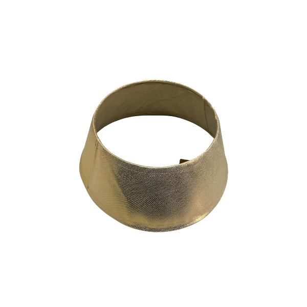 BASE REDONDA PARA ARBOL DE NAVIDAD TELA 56x56x25 cm DORADO SANTINI 201-6700011