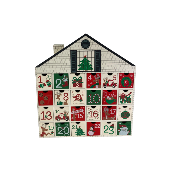 ADORNO NAVIDAD CALENDARIO DE ADVIENTO MDF 29x6x32.5 cm MULTICOLOR SANTINI 201-2500273