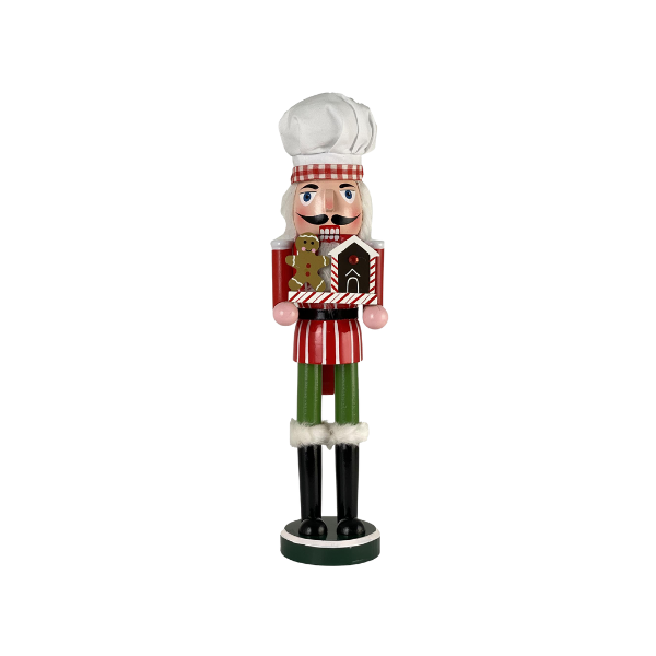 ADORNO NAVIDAD CASCANUECES MADERA 10x7.9x38 cm MULTICOLOR SANTINI 200-4100295