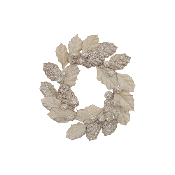 ADORNO NAVIDAD CORONA CON BRILLOS POLIESTER 45x45x2 cm CHAMPAN SANTINI 140-4102312