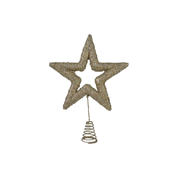 ADORNO ESTRELLA PUNTA PARA ARBOL PLASTICO 22x4.7x26 cm DORADO SANTINI 130-9502693