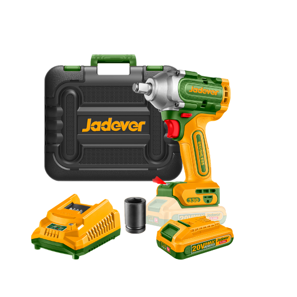 LLAVE DE IMPACTO INALÁMBRICA 1/2plg 20V LIBRE DE CARBONES 330 N.m VELOCIDAD VARIABLE JADEVER UJDCD1B33