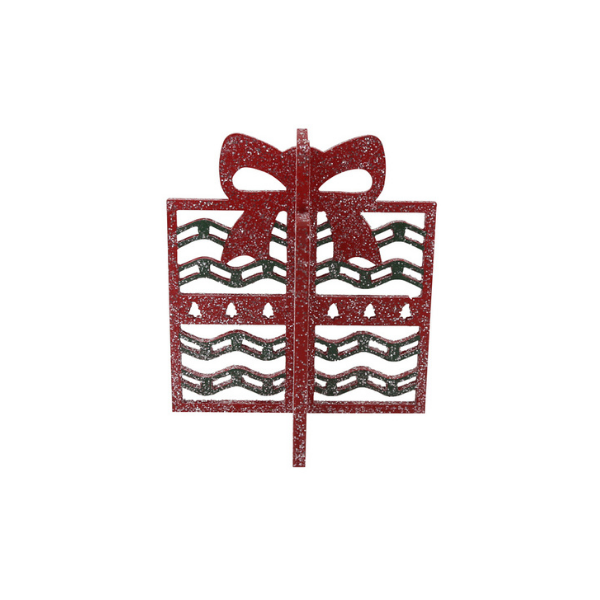 ADORNO NAVIDAD REGALO 28.5x31 cm ROJO/VERDE MIRO 831-D119-2514