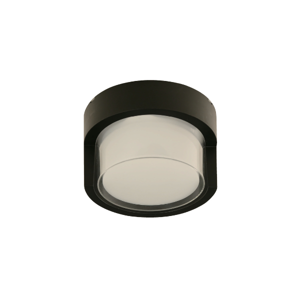 LAMP. LED DECORATIVA EXT. PARED NEGRO SUPERFICIAL 1L 15W (23595-2)