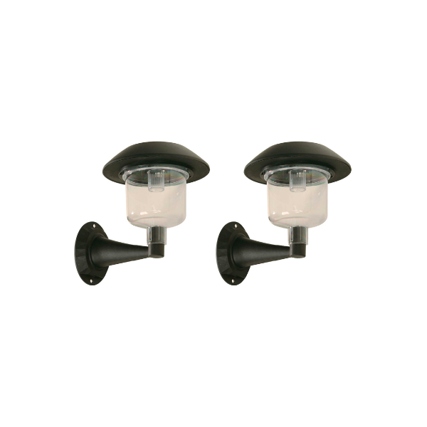 LAMP. LED DECORATIVA EXT. PARED NEGRO 1L 0.06W  (2 PIEZAS)(23800-2)
