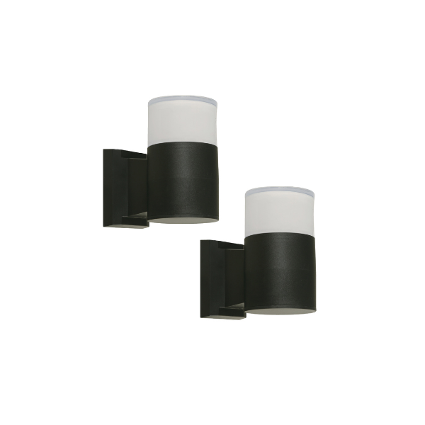 LAMP. LED DECORATIVA EXT. DE PARED NEGRO 4W (2 PIEZAS)(24586-2)