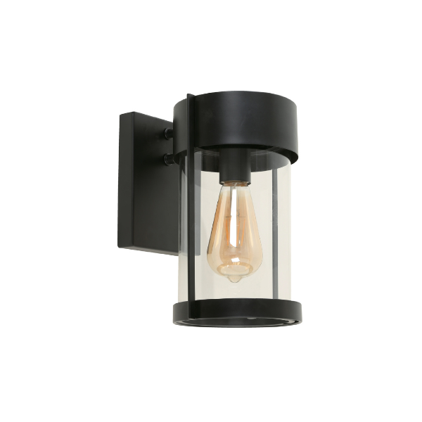 LAMP. EXT. DE PARED REDONDA 1L NEGRO 40W (24883-2)