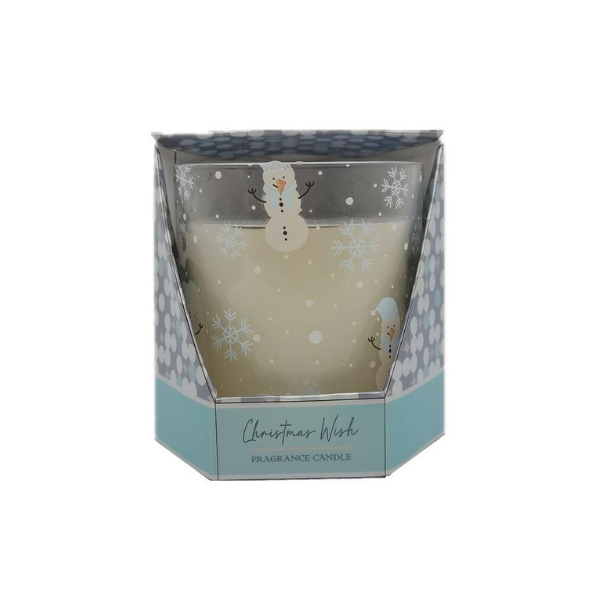 VELA AROMATICA VIDRIO 8.3X9.5X9.5 cm TRANSPARENTE/CELESTE MIRO 831-D117-2502D