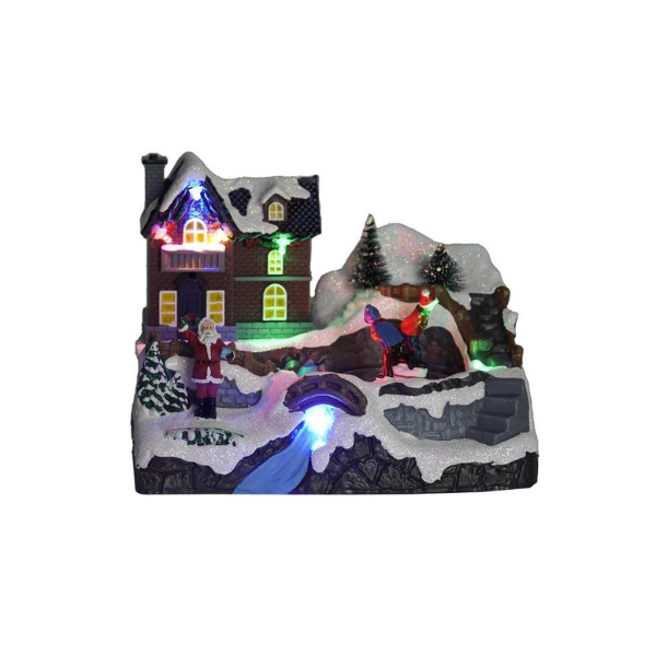 ADORNO NAVIDAD VILLA SANTA PLASTICO 18.8X14.4 cm MULTICOLOR 831-D011-2427