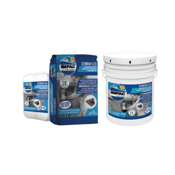 IMPERMEABILIZANTE CEMENFLEX GRIS 14.5kg KIT IMPAC