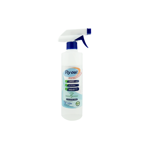LIMPIADOR REPELENTE DE INSECTOS EN SPRAY PARA MULTISUPERFICIES 500 ml FLY OUT