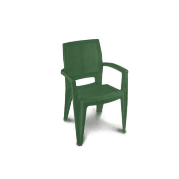 SILLA C/BRAZO ESTILO RATTAN VERDE 80335 (TP)