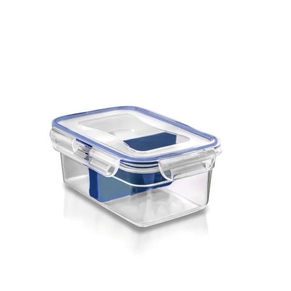 HERMETICO RECTANGULAR C/TAPA CLICK 500ML PLASTICO AZUL TACOPLAST 3271