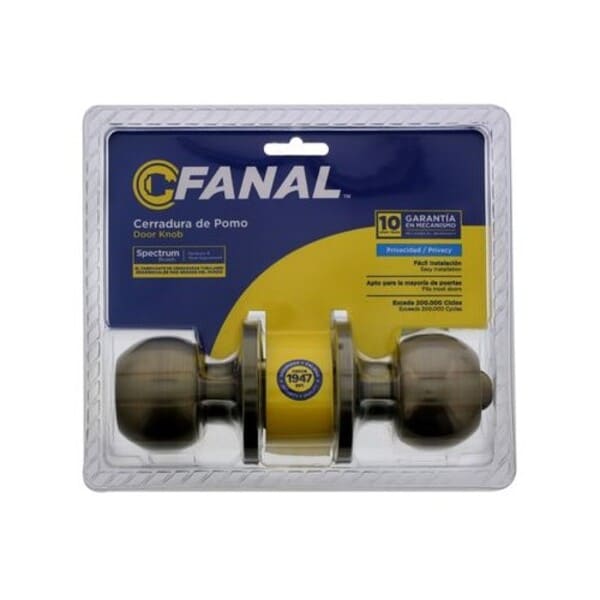 CERRADURA POMO P/BAÑO BRONCE FANAL 90430-004