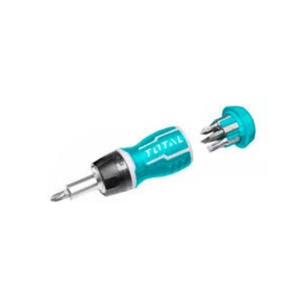 DESARMADOR TOTAL TIPO RATCHET 8 EN 1 PUNTAS INTERCAMBIABLES  SELECT 25mm TACSDS1726