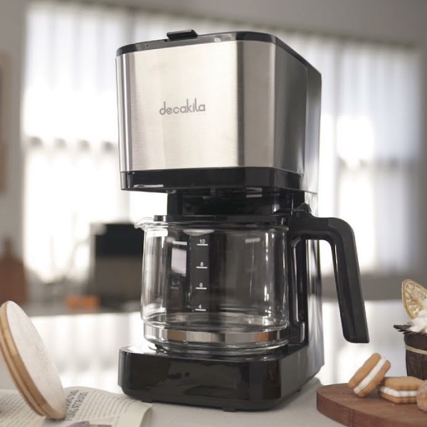 CAFETERA GOTEO 1.25L 10 TAZAS 750W INOX NEGRA DECAKILA KUCF004B